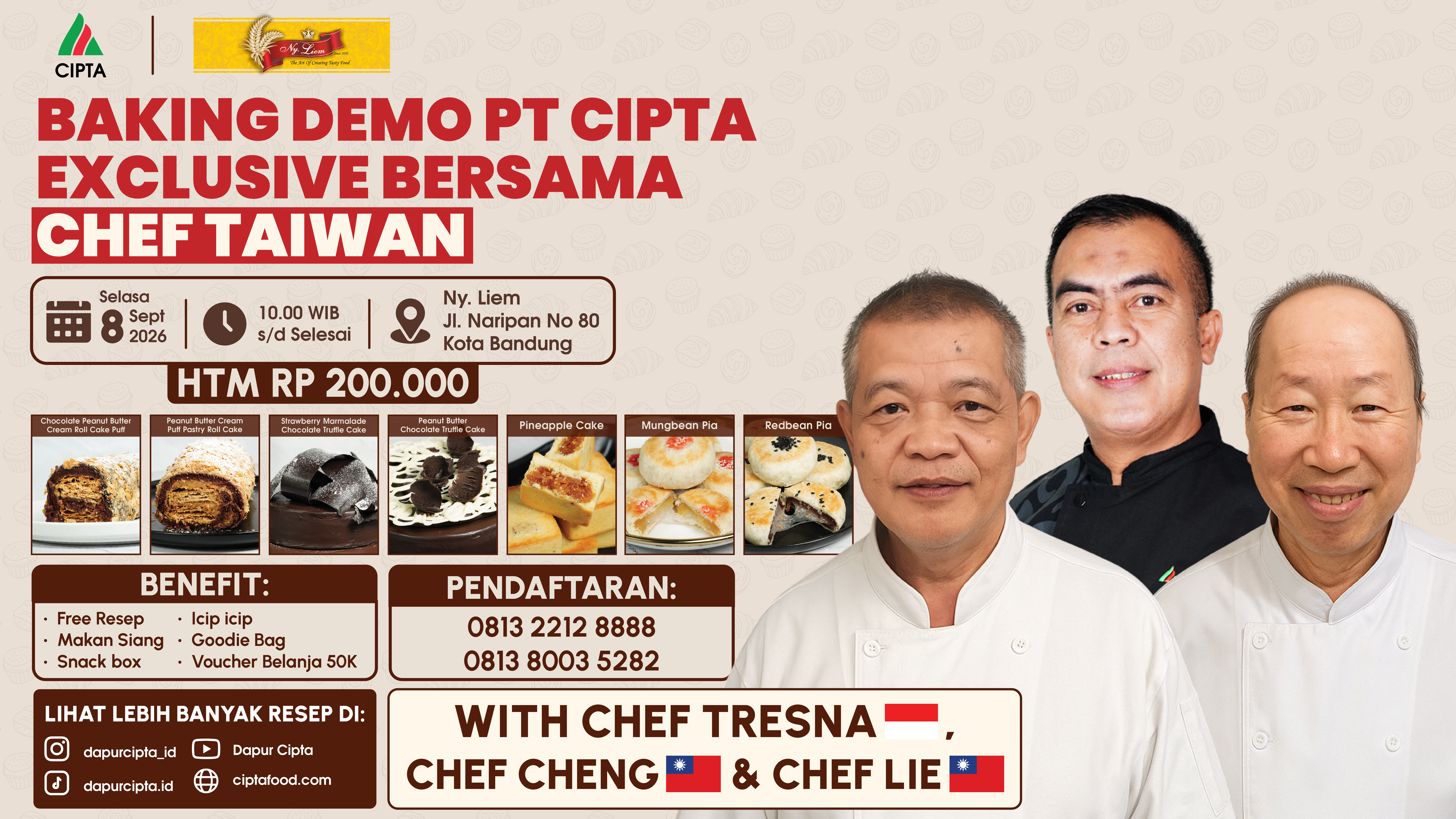Baking Demo PT Cipta & TBK Ny. Liem (Selasa, 8 September 2026)