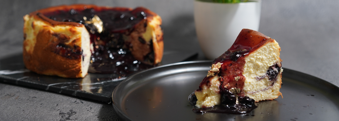 Blueberry Burnt Cheesecake