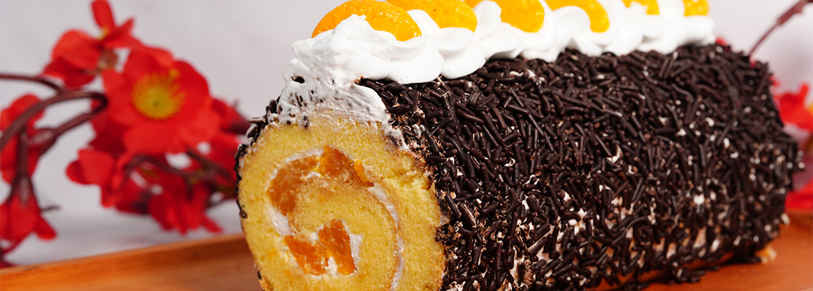 Choco Mandarin Orange Swiss Roll