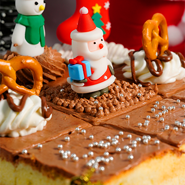 Christmas Hazelnut Slice Cake