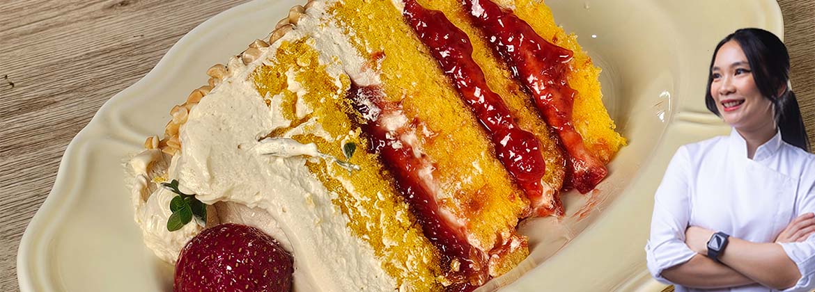 Peanut Butter and Jelly Cake by Chef Stella Permata