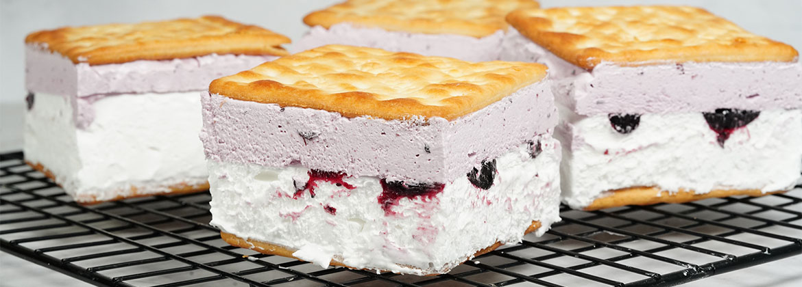 Sandwich Blueberry Ice Cream